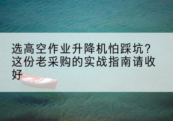 陕州高空作业升降机厂家推荐-选高空作业升降机怕踩坑？这份老采购的实战指南请收好